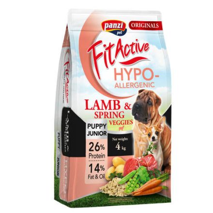 FitActive ORIGINALS 4kg PUPPY&JUNIOR HYPOALLERGENIC Lamb&Spring Veggies