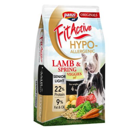 FitActive ORIGINALS 4kg SENIOR/LIGHT HYPOALLERGENIC Lamb&Spring Veggies