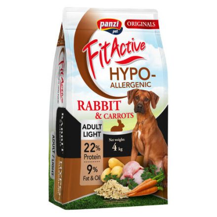 FitActive ORIGINALS 4kg Hypoallergenic ADULT LIGHT Rabbit and Carrots