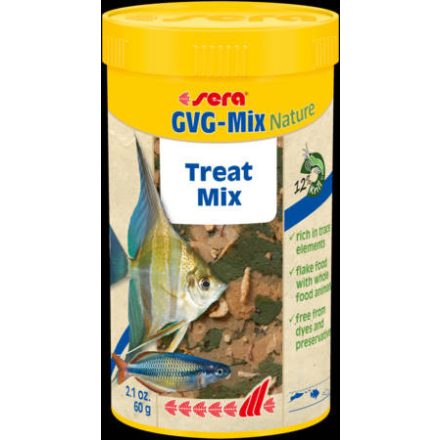 Sera Nature GVG-Mix - lemezes,-daphnia,féreg-mix táplálék díszhalak számára (100ml/22g)