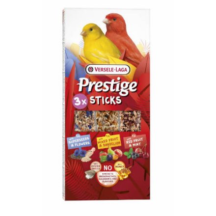 Versele Laga Prestige Sticks Tripla Rúd (gyümölcs,virág,pitypang,menta,magvak) - kiegészítő eleség kanárik részére (3db/90g)