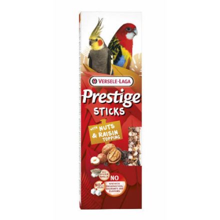 Versele Laga Prestige Sticks Dupla Rúd (mogyoró, dió, mazsola) - kiegészítő eleség nagypapagájok részére (2db/140g)