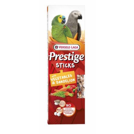 Versele Laga Prestige Sticks Dupla Rúd (zöldség, pitypang) - kiegészítő eleség nagypapagájok részére (2db/140g)