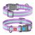 WAUDOG Nylon, Reflective Dog collar (XL) - nyakörv, nylon (QR kódos, fényvisszaverő csíkkal, lila) kutyák részére (37-58cm/25mm)