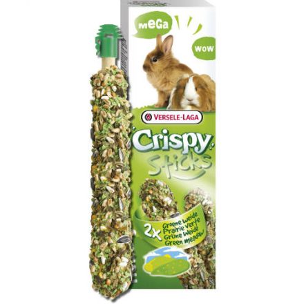 Versele-Laga Crispy Sticks Rabbits Guinea Pigs Dupla rúd (zöld rét) - kiegészítő eleség nyulak és tengerimalacok részére (140g)