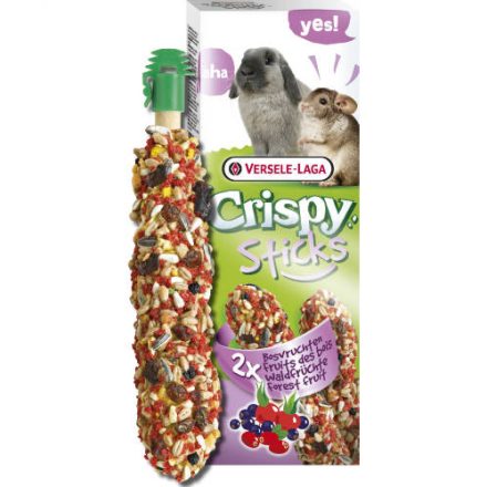 Versele-Laga Crispy Sticks Rabbits Chichilla Dupla rúd (erdei gyümölcs) - kiegészítő eleség nyulak és Csincsilla részére (110g)