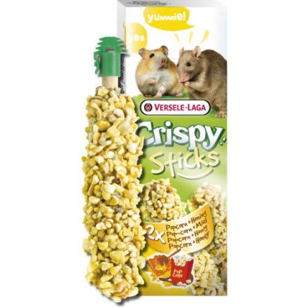 Versele-Laga Crispy Sticks Hamster, Rats Dupla rúd (popcorn,méz) - kiegészítő eleség hörcsögök és nyulak részére (100g)