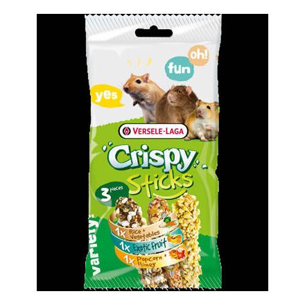 Versele-Laga Crispy Sticks - triplarúd (rizs,egzotikus gyümölcs,popcorn) rágcsálók részére (160g)