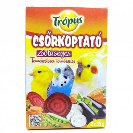 Trópus csőrkoptató - ízesített (zöldséges) díszmadarak részére (2x35g)