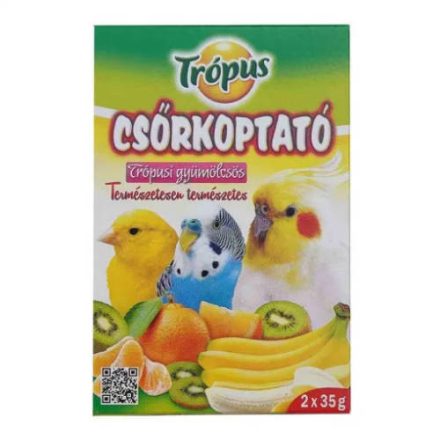 Trópus csőrkoptató - ízesített (trópusi gyümölcs) díszmadarak részére (2x35g)