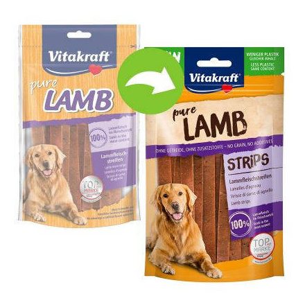 Vitakraft Pure Lamb Strips - jutalomfalat (bárány) kutyák részére (80g)