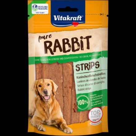 Vitakraft pure Rabbit Slices - jutalomfalat (nyúlhús) kutyák részére (80g)