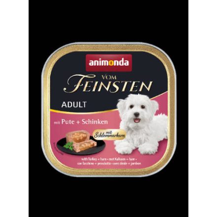 22x Animonda Vom Feinsten Gourmet (pulyka,sonka) alutálkás - Felnőtt kutyák részére (150g)