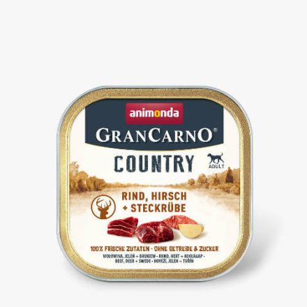 Animonda GranCarno Country (szarvas, marha, retek) alutálkás - Felnőtt kutyák részére (150g)