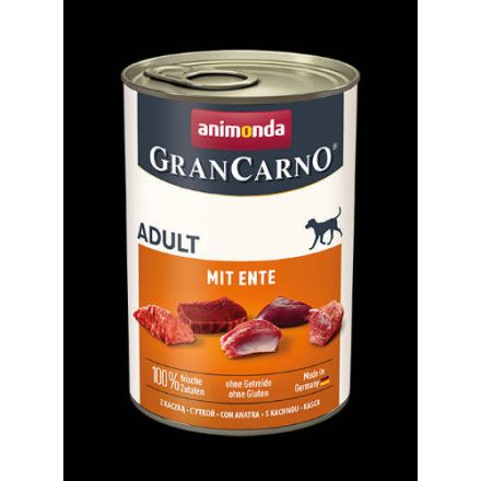 6x Animonda GranCarno Adult (kacsa) konzerv - Felnőtt kutyák részére (400g)