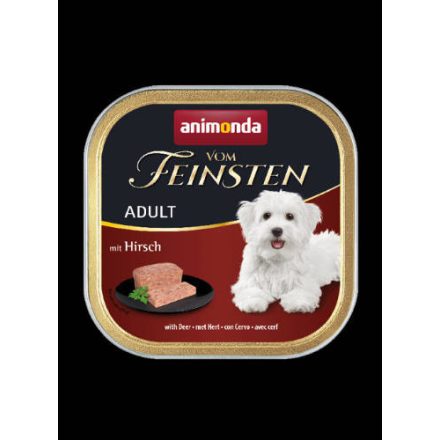 22x Animonda Vom Feinsten Adult (szarvas) alutálkás - Felnőtt kutyák részére (150g)