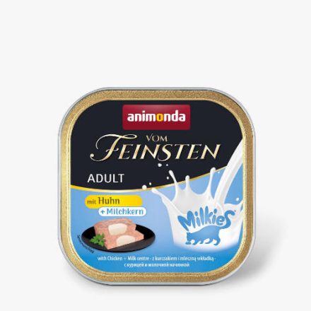 32x Animonda Vom Feinsten Adult mit Milkies-Sauce mit Huhn in Milchsauce - nedvestáp (csirke, tejszínes szósszal) macskák részére (100g)