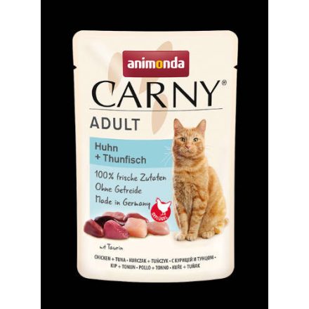 12x Animonda Carny Adult (csrike,tonhal) alutasakos - Felnőtt macskák részére (85g)