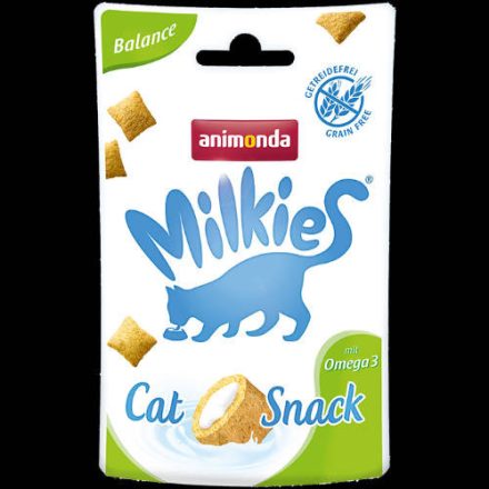 12x Animonda Milkies Balance (baromfi) töltött párnácska - jutalomfalat - Macskák részére (12x30g)