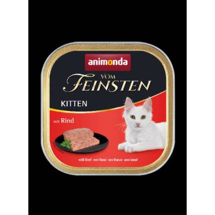 32x Animonda Vom Feinsten Kitten (marha) alutálkás - Kölyök macskák részére (100g)