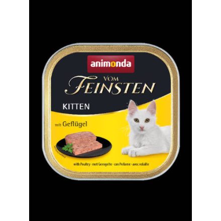 32x Animonda Vom Feinsten Kitten (szárnyas) alutálkás - Kölyök macskák részére (100g)