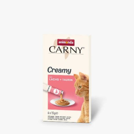 32x Animonda Carny Adult Creamy mit Lachs + Taurin - kiegészítő eleség (lazac,taurin) macskák részére (6x15g)