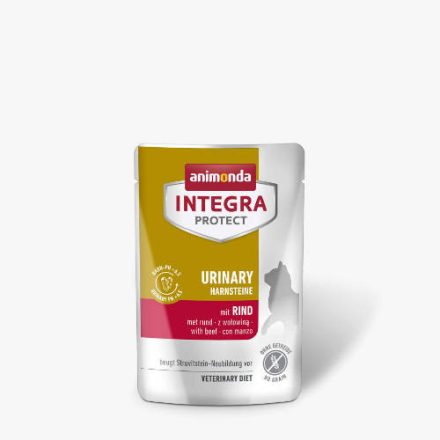 24x Animonda Integra Protect Adult Urinary Struvit mit Rind - alutasakos (marha) nedves eledel (85g)