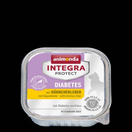 16x Animonda Integra Diabetes (csirkemáj) alutálkás - Cukorbeteg macskák részére (100g)