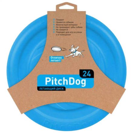 PitchDog Lightweight And Flexible Flying Disk For Dogs - játék (frizbi, kék) kutyák részére (Ø24cm)