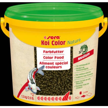 Sera Koi Color Nature Medium - granulátum táplálék tavihalak részére (3,8liter/1,3kg)