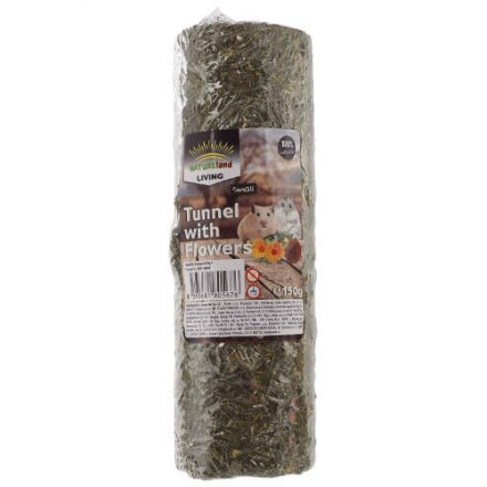 NatureLand Tunnel - széna alagút (virágokkal) rágcsálók részére (S) 150g