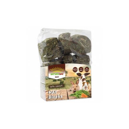 NatureLand Hay Blocks - széna kockák (sárgarépával) rágcsálók részére (600g)