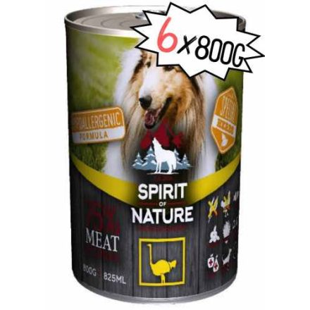 Spirit of Nature Hypoallergenic DOG (Ostrich) 5+1 (6*800g)