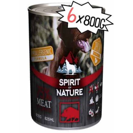 Spirit of Nature Hypoallergenic DOG (Wild boar/Vaddisznó) 5+1 (6*800g)