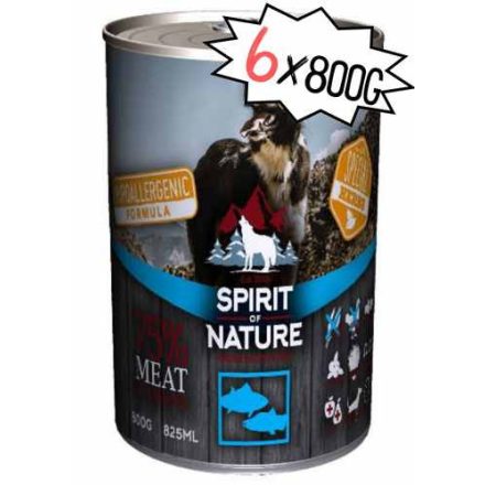 Spirit of Nature Hypoallergenic DOG (Tuna & Salmon) 5+1 (6*800g)