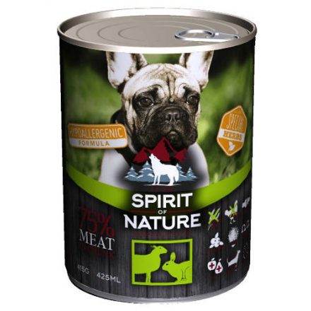 Spirit of Nature Hypoallergenic DOG (Lamb&hare/Bárány-mezei nyúl) 415g