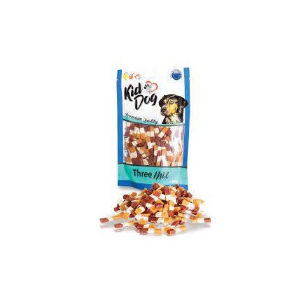 KidDog Three Mix - jutalomfalat (csirke,kacs,tőkehal) kutyák részére (80g)