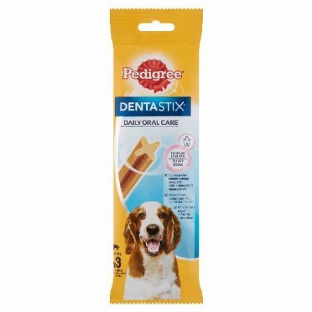 Pedigree DentaStix 10-25kg - jutalomfalat (fogtisztító) Közepes testű kutyák részére (3db/77g)