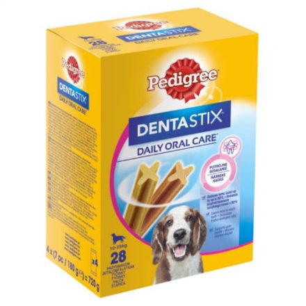 Pedigree DentaStix 10-25kg - jutalomfalat (fogtisztító) Közepes testű kutyák részére 4x (7db/180g)