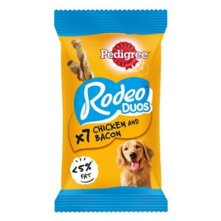 Pedigree Rodeo Duos - jutalomfalat (csirke,bacon) kutyák részére (123g) 7db