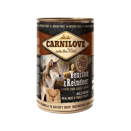 Carnilove Adult Venison & Reindeer Can- Vad és Rénszarvas Hússal Konzerv 400gr