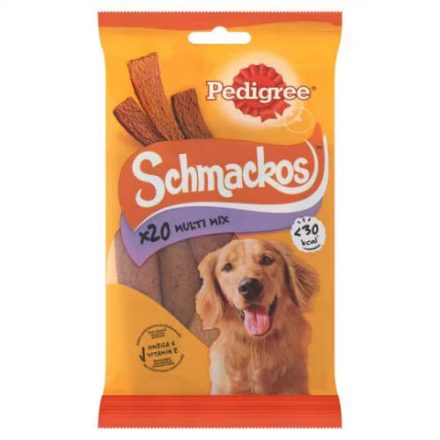 Pedigree Schmackos Multi Mix - jutalomfalat (baromfi,marha,bárány) kutyák részére (20db/144g)