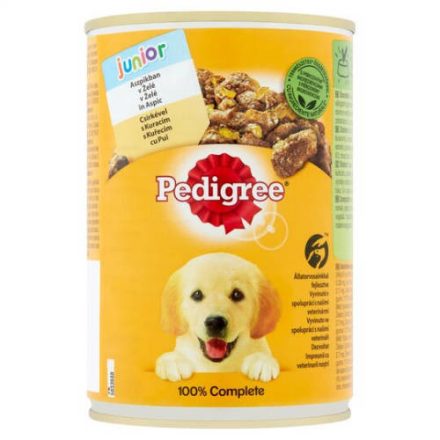 Pedigree Junior Chicken - Nedves eledel (csirke, aszpikban) kölyökkutyák részére (400g) 24db/#