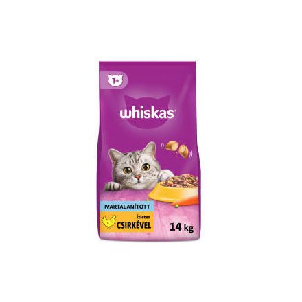 Whiskas Sterile Adult - szárazeledel (csirke) ivartalanított macskák részére (14kg)