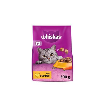 Whiskas Adult Chicken +1 - Szárazeledel (csirkehússal) felnőtt macskák részére (300g)