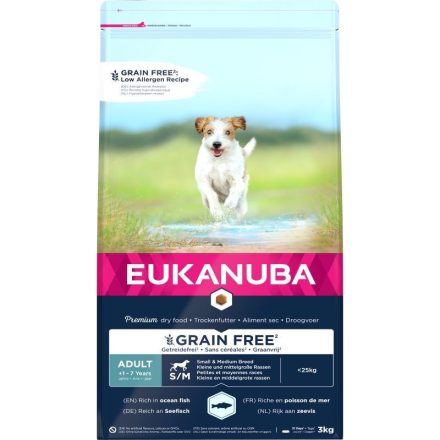 Eukanuba Adult Grain Free Small & Medium Ocean Fisch 3kg