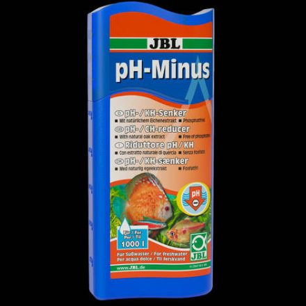 JBL pH-Minus - vízkondicionáló édesvízi akváriumok pH-értékének csökkentésére (250ml)