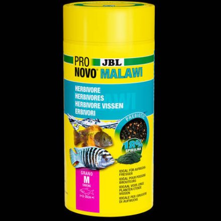 JBL Pronovo Malawi Flakes "M" - Akváriumi alaptáp granulátum 8-20 cm-es sügérek számára (1000ml/500g)