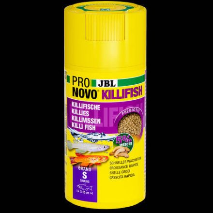 JBL ProNovo Killifish Grano "S" - granulátum táplálék (S-es méret) 3-10cm-es akváriumi halak részére (48g/100ml)