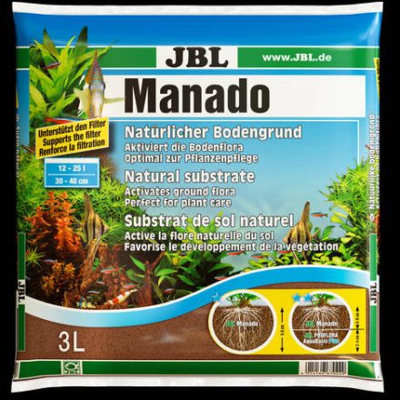 JBL Manado - természetes szubsztrát édesvízi akváriumokhoz (3liter/0,5-2mm)